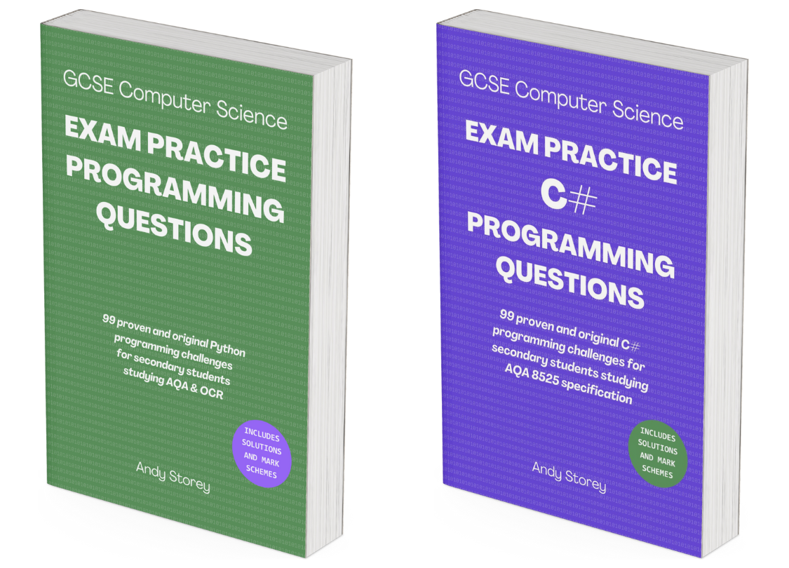 Front cover of the GCSE Computer Science exam practice programming book.